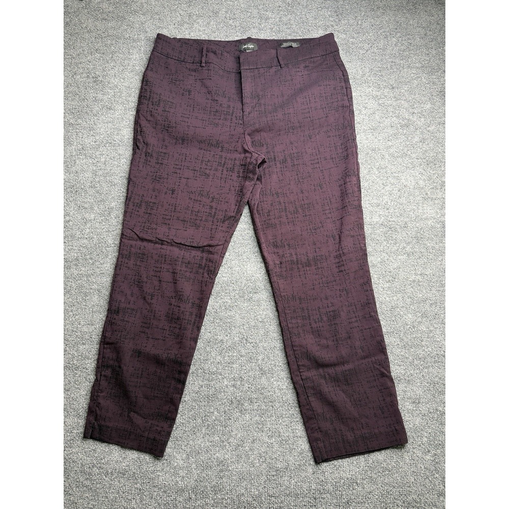 Lord&Taylor Kelly ankle Longueur  cheville pants Burgundy Black Women's Pants 14